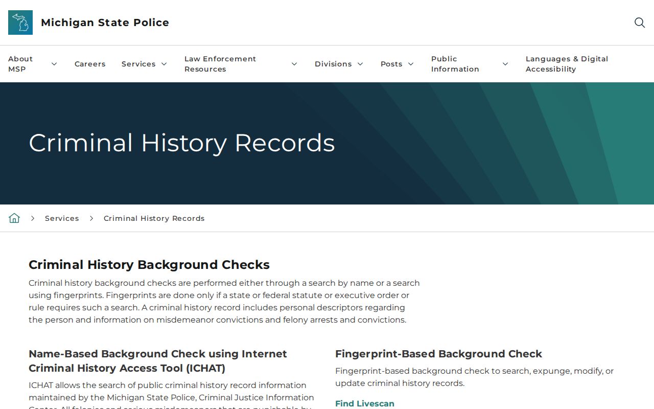 Michigan ICHAT page for Eaton County active warrant list questions
